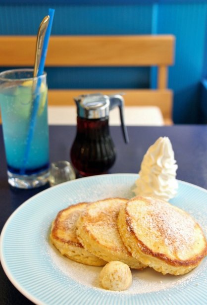 リコッタチーズを生地に練り込んだパンケーキ