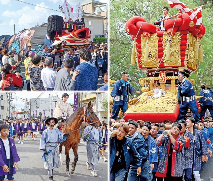 ３年ぶりに復活する県内各地の秋祭り（コラージュ）