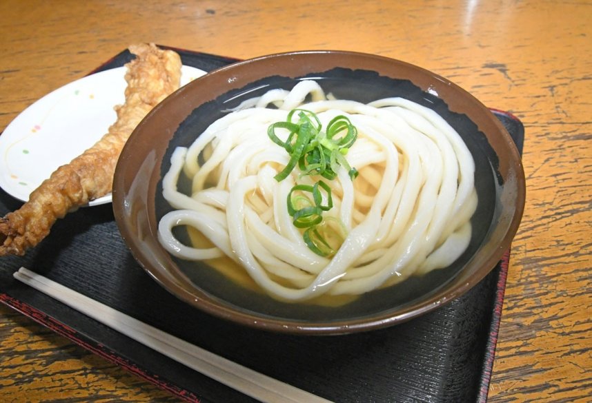 山内うどんのうどんとげそ天