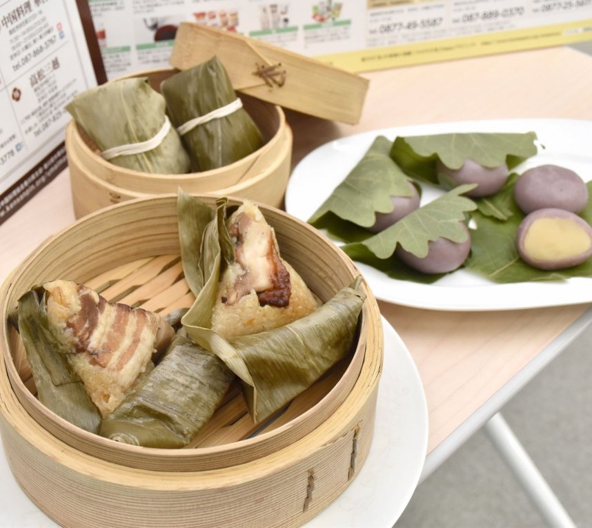 県産食材をふんだんに使った「さぬきまるごと中華ちまき」とかしわ餅