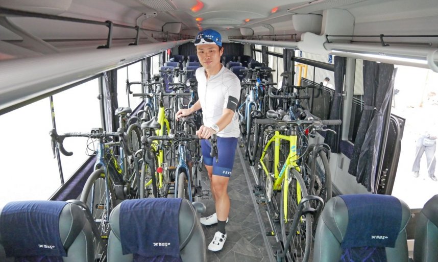 琴平バスが開発した自転車積載対応のバス