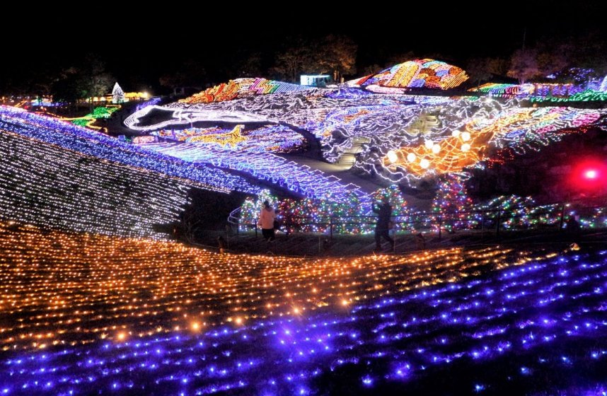 約６５万個の光が幻想的に輝くイルミネーション＝香川県仲多度郡まんのう町吉野、国営讃岐まんのう公園