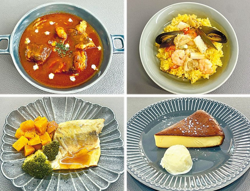牛バラ煮込みやパエリアなど幅広いメニューを取りそろえる