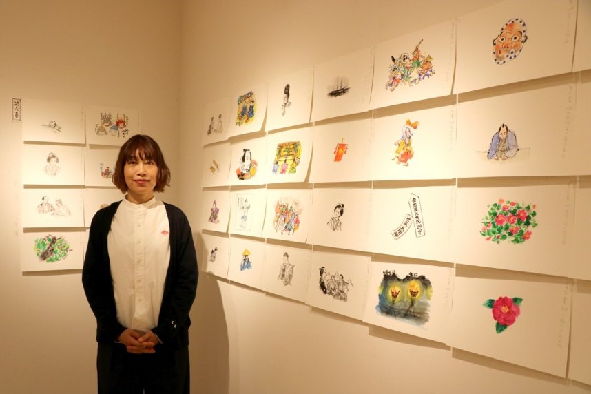 「千代姫の物語を追体験して」と語る辻野＝香川県高松市中野町