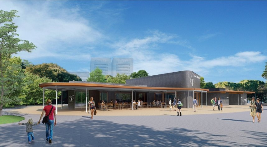 今秋にも先行オープンする中央公園のカフェエリアのイメージ図