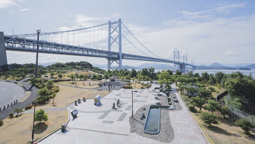 「よしまテラス」の愛称が決まった与島ＰＡ南側の園地